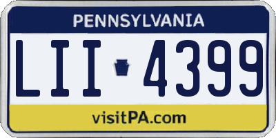 PA license plate LII4399