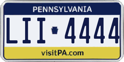 PA license plate LII4444