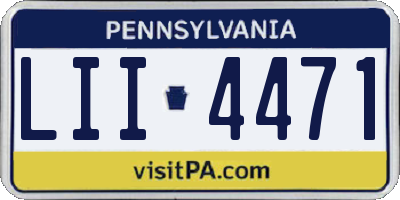 PA license plate LII4471