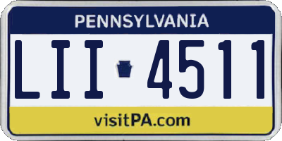 PA license plate LII4511