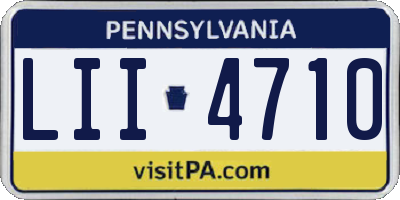 PA license plate LII4710