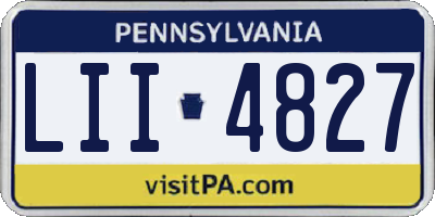 PA license plate LII4827