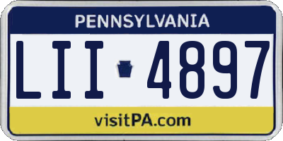 PA license plate LII4897