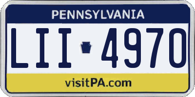 PA license plate LII4970