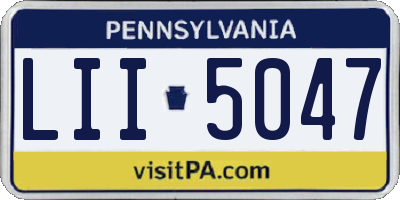 PA license plate LII5047