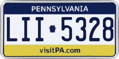 PA license plate LII5328