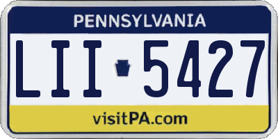 PA license plate LII5427