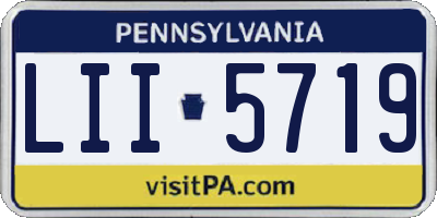 PA license plate LII5719