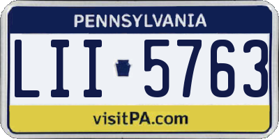 PA license plate LII5763