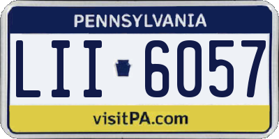 PA license plate LII6057