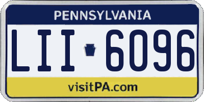 PA license plate LII6096