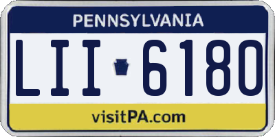 PA license plate LII6180