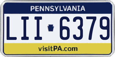 PA license plate LII6379