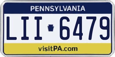 PA license plate LII6479