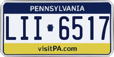 PA license plate LII6517