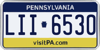 PA license plate LII6530
