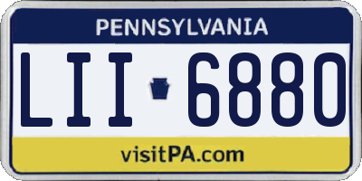 PA license plate LII6880