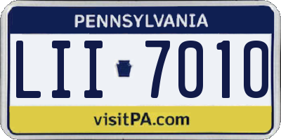 PA license plate LII7010