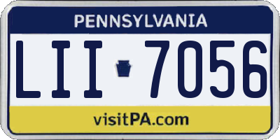 PA license plate LII7056