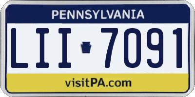 PA license plate LII7091