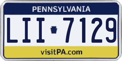 PA license plate LII7129