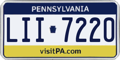 PA license plate LII7220