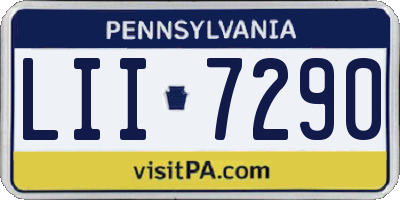 PA license plate LII7290