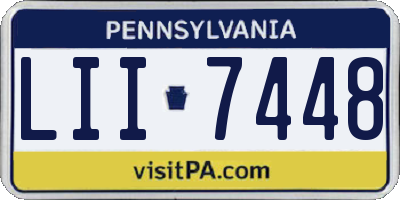 PA license plate LII7448