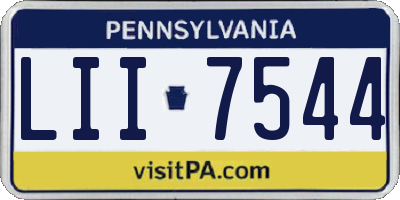 PA license plate LII7544
