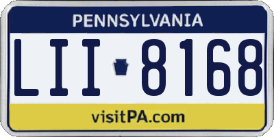 PA license plate LII8168