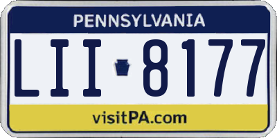 PA license plate LII8177
