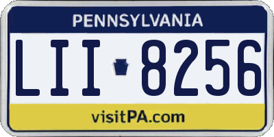 PA license plate LII8256