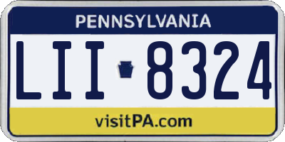 PA license plate LII8324