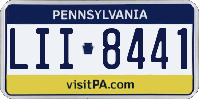 PA license plate LII8441