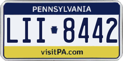 PA license plate LII8442