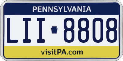 PA license plate LII8808