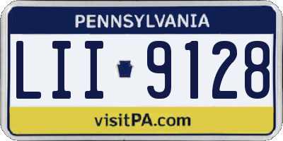 PA license plate LII9128