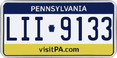 PA license plate LII9133