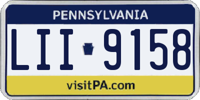 PA license plate LII9158