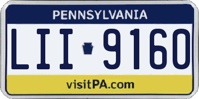 PA license plate LII9160