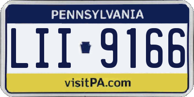 PA license plate LII9166