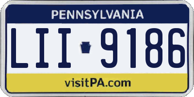 PA license plate LII9186