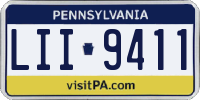 PA license plate LII9411