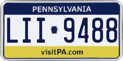 PA license plate LII9488