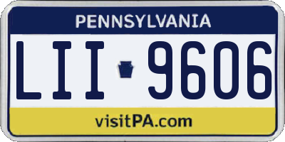 PA license plate LII9606
