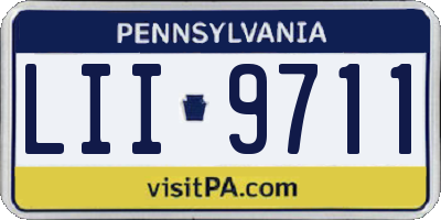 PA license plate LII9711
