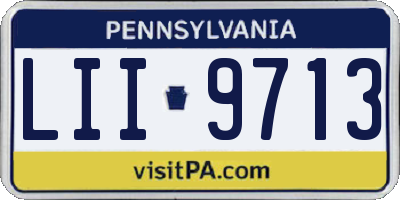 PA license plate LII9713