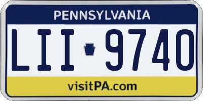 PA license plate LII9740