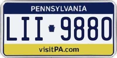 PA license plate LII9880