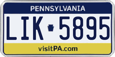 PA license plate LIK5895